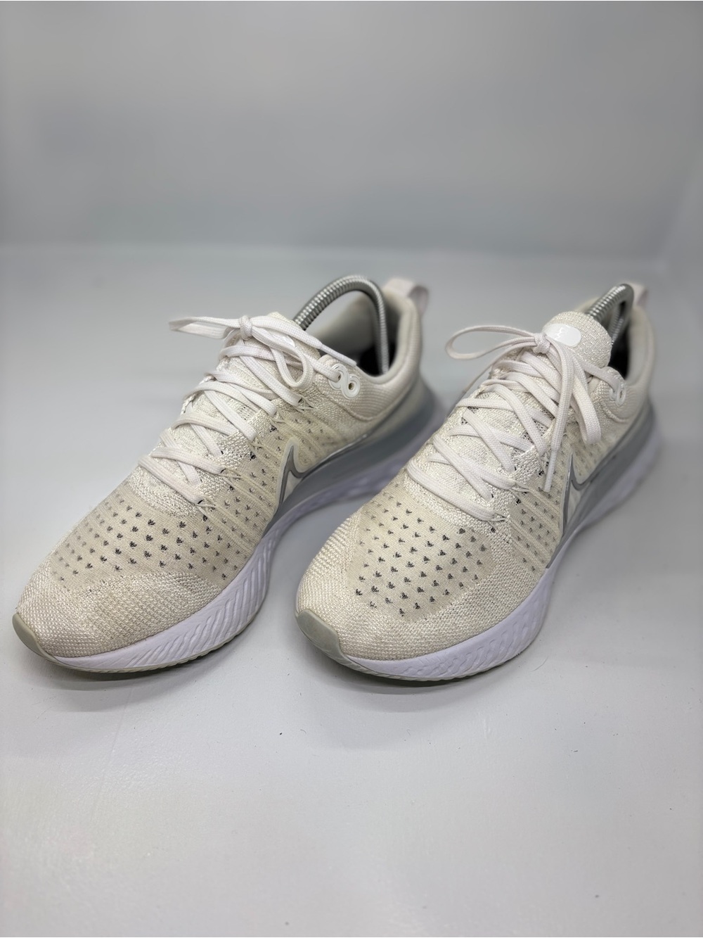 Nike React Infinity Run Flyknit Women’s 7.5 White Running Shoes Sneakers - Picture 2 of 13
